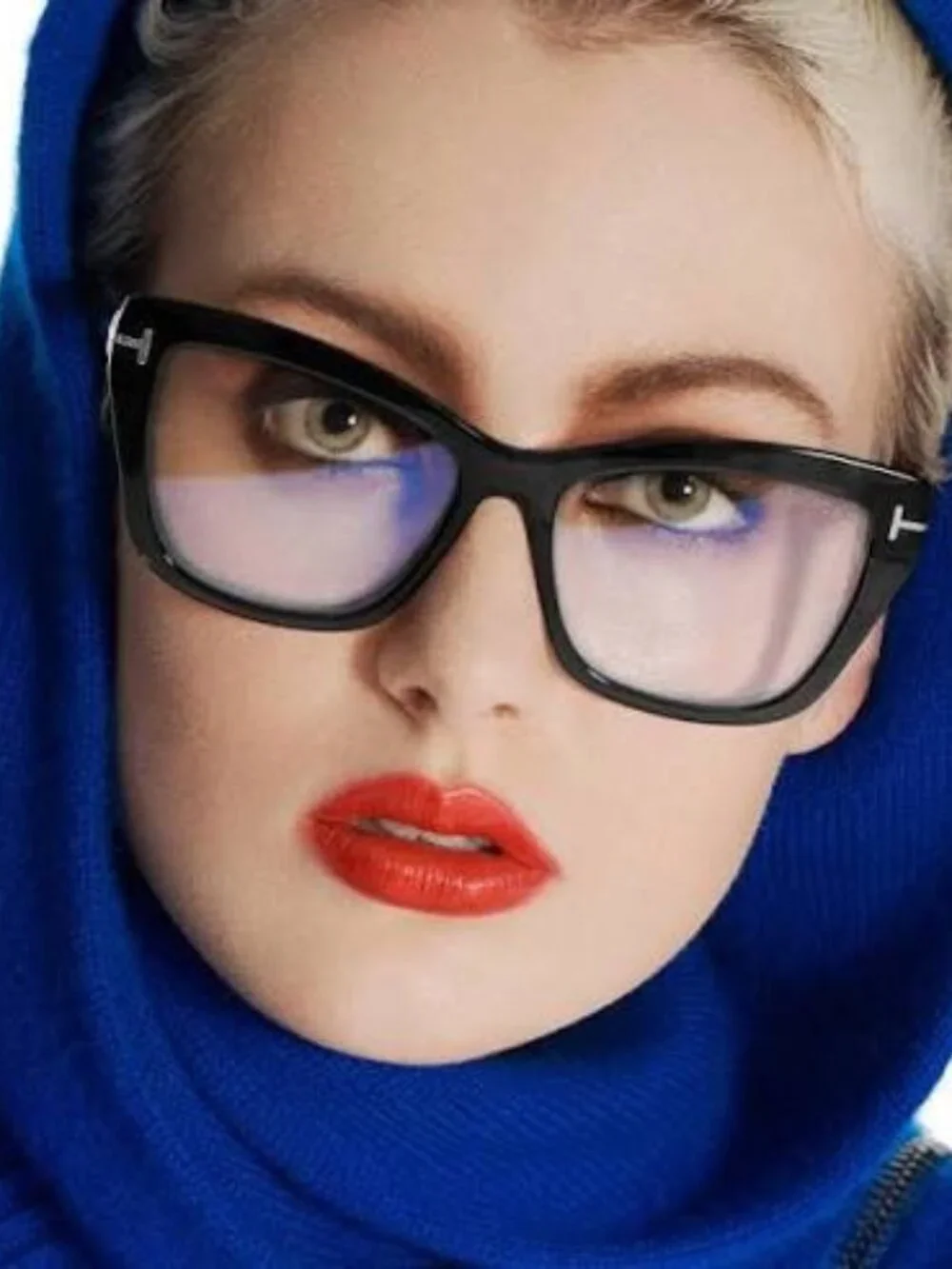 Tom Ford Women Eyeglasses Black Cat Eye FT5826-B 001 NEW AUTHENTIC